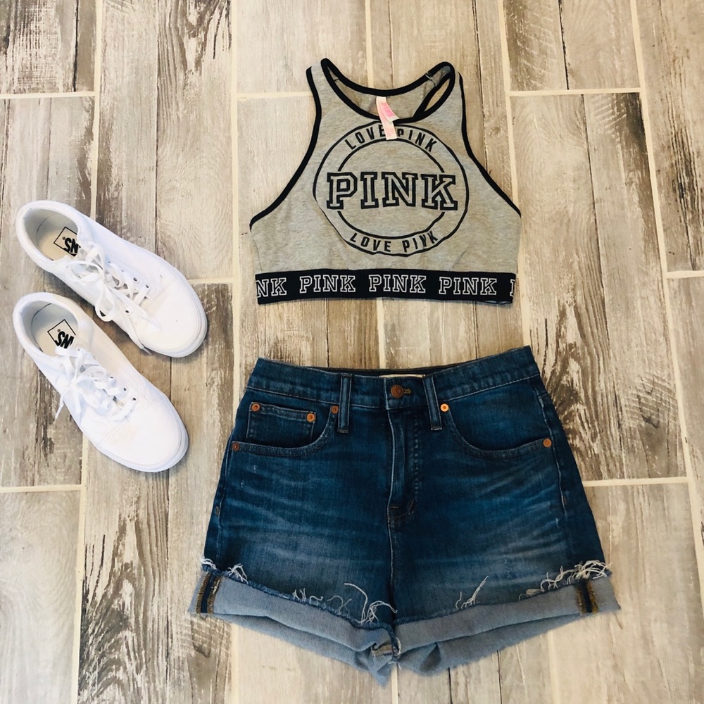 Grey sports bra